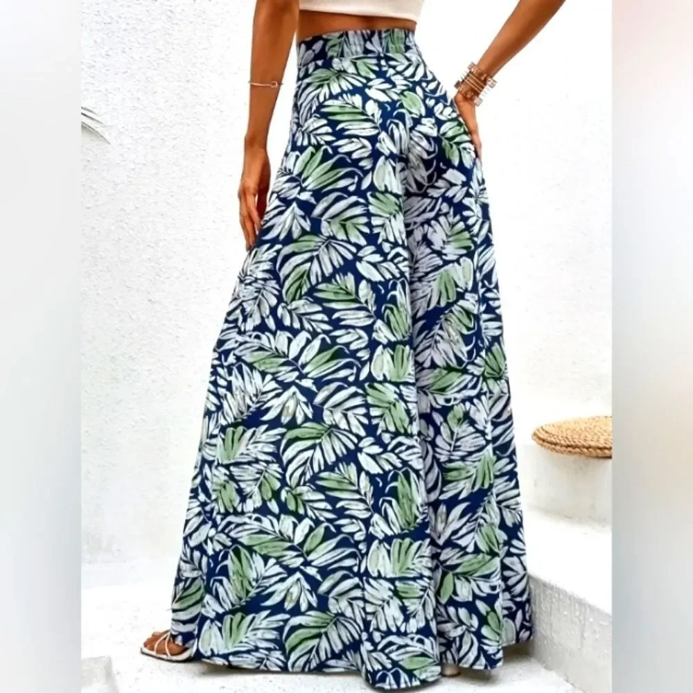 Ladies Tropical boho palazzo Pants